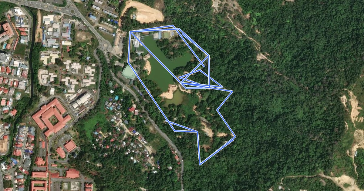 Маршрут Surveyors' Trail 1 на спутниковом снимке