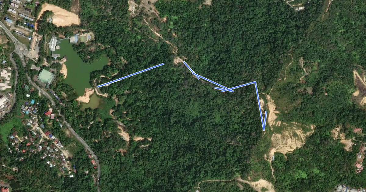 Маршрут Surveyors' Trail 3 на спутниковом снимке
