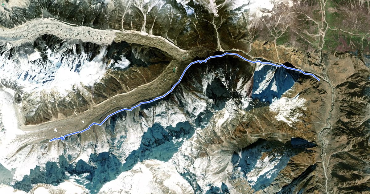 Маршрут Surya Kund на спутниковом снимке