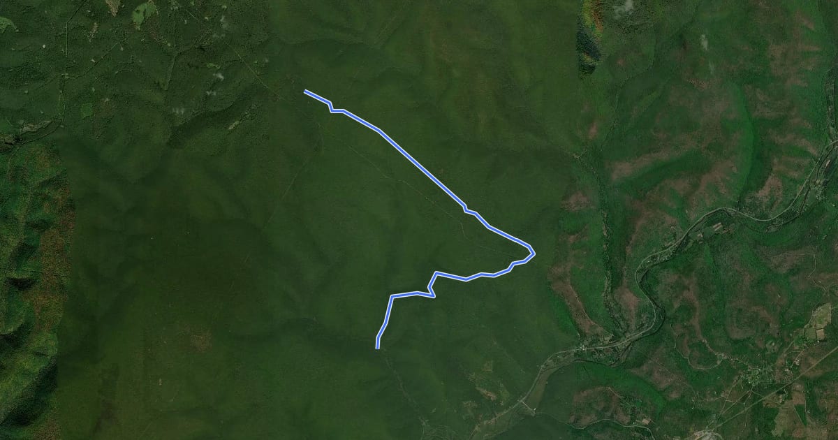 Маршрут Susquehannock - Trout Ridge на спутниковом снимке