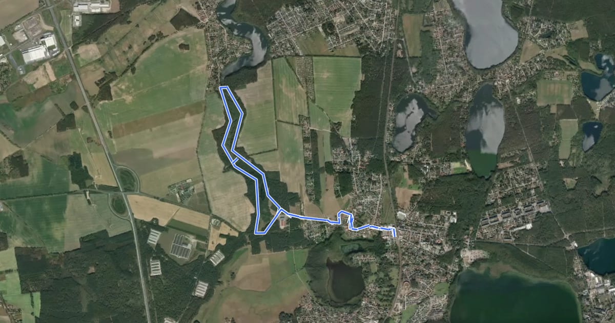 Маршрут Sutschke-Rundwanderweg на спутниковом снимке