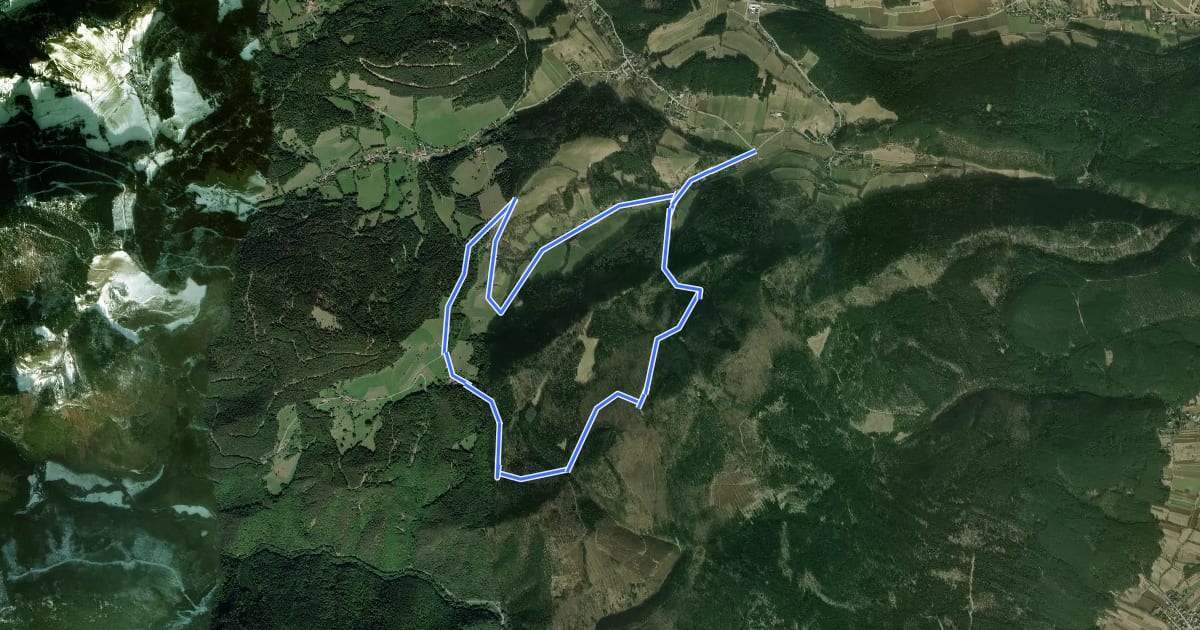 Маршрут Suunto Runde bei Schrattenbach на спутниковом снимке