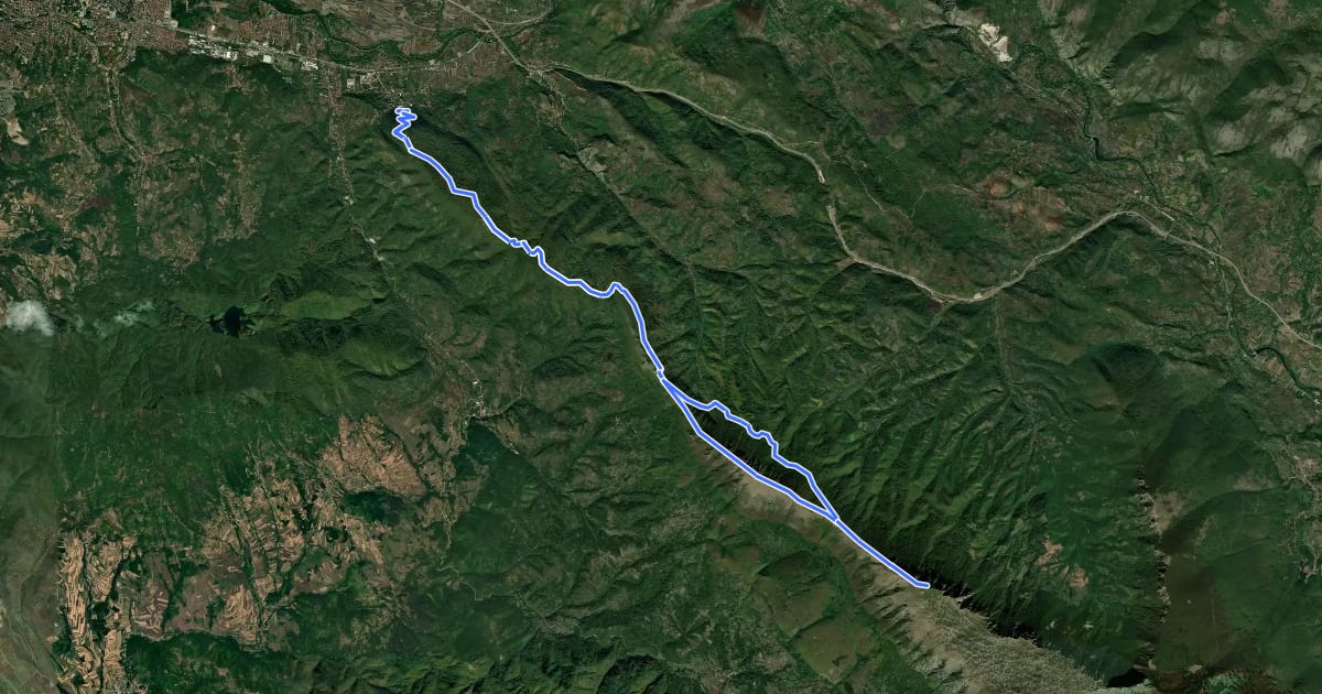 Маршрут Suva trail – Niška Banja – Trem – Niška Banja на спутниковом снимке
