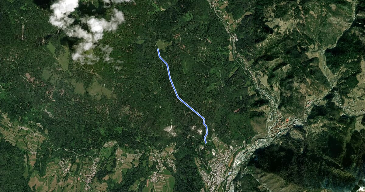 Маршрут Sv. Jurij - Bistriška planina на спутниковом снимке
