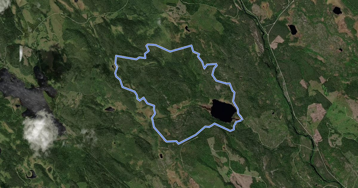 Маршрут Svärmorsleden на спутниковом снимке