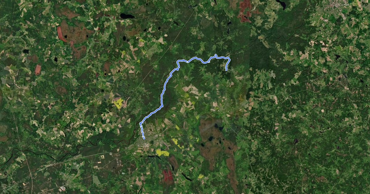 Маршрут Svētā Jēkaba ceļš (Valka-Rīga) 7 etaps: Līgatne – Sigulda на спутниковом снимке