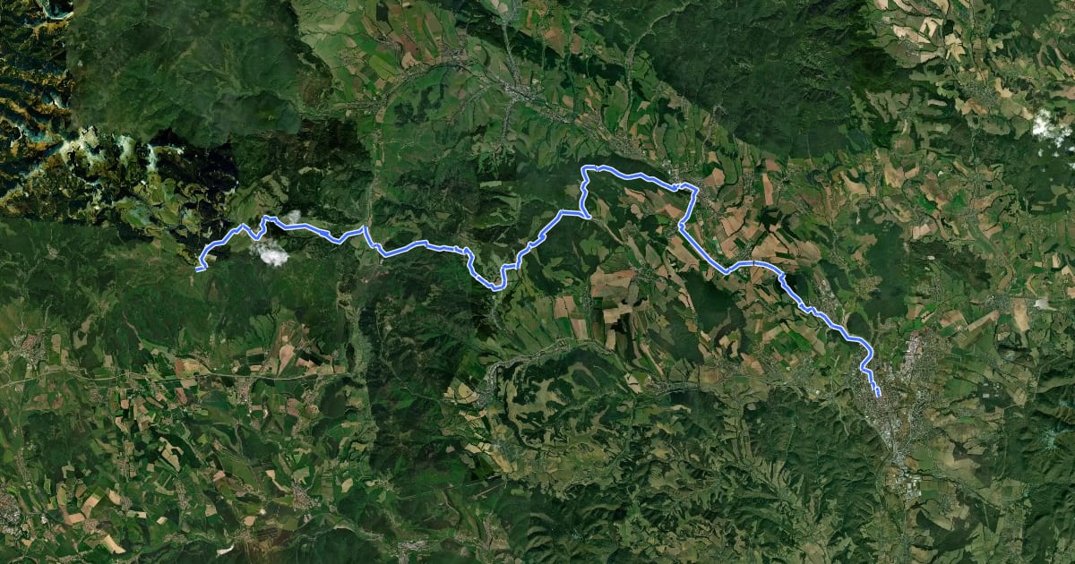 Маршрут Svätojakubská cesta na Slovensku: Šarišsko-spišská trasa Prešov - Levoča на спутниковом снимке