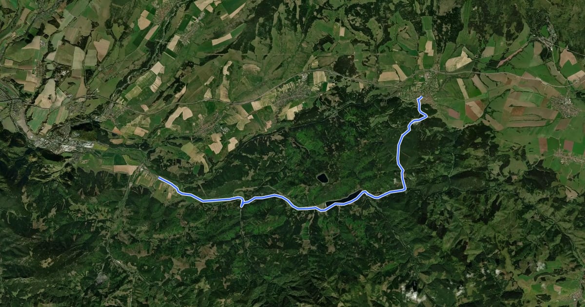 Маршрут Svätojakubská cesta na Slovensku: Etapa Važec – Kráľova Lehota на спутниковом снимке