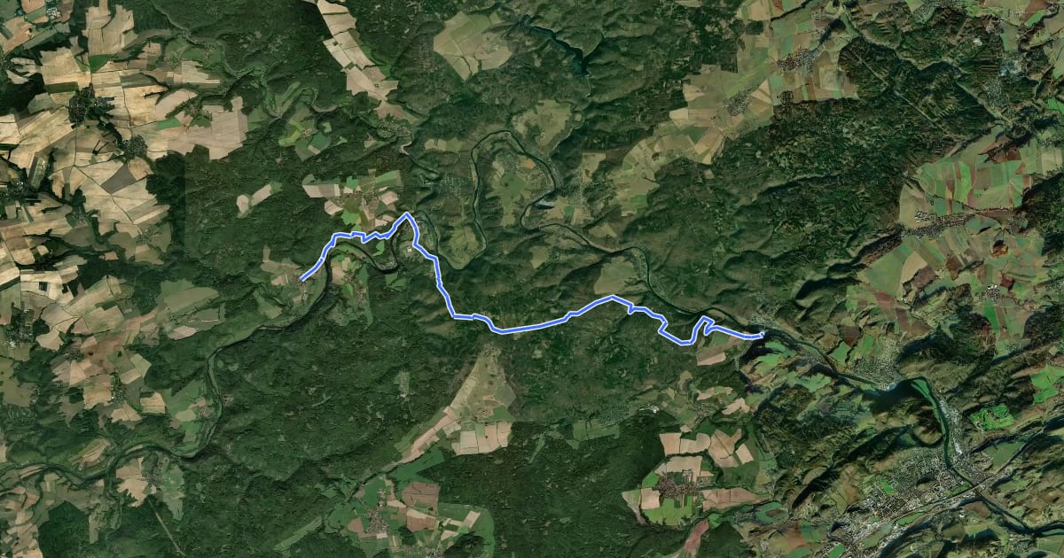 Маршрут Svatojakubská cesta, Železná trasa, Nižbor - Nezabudice на спутниковом снимке