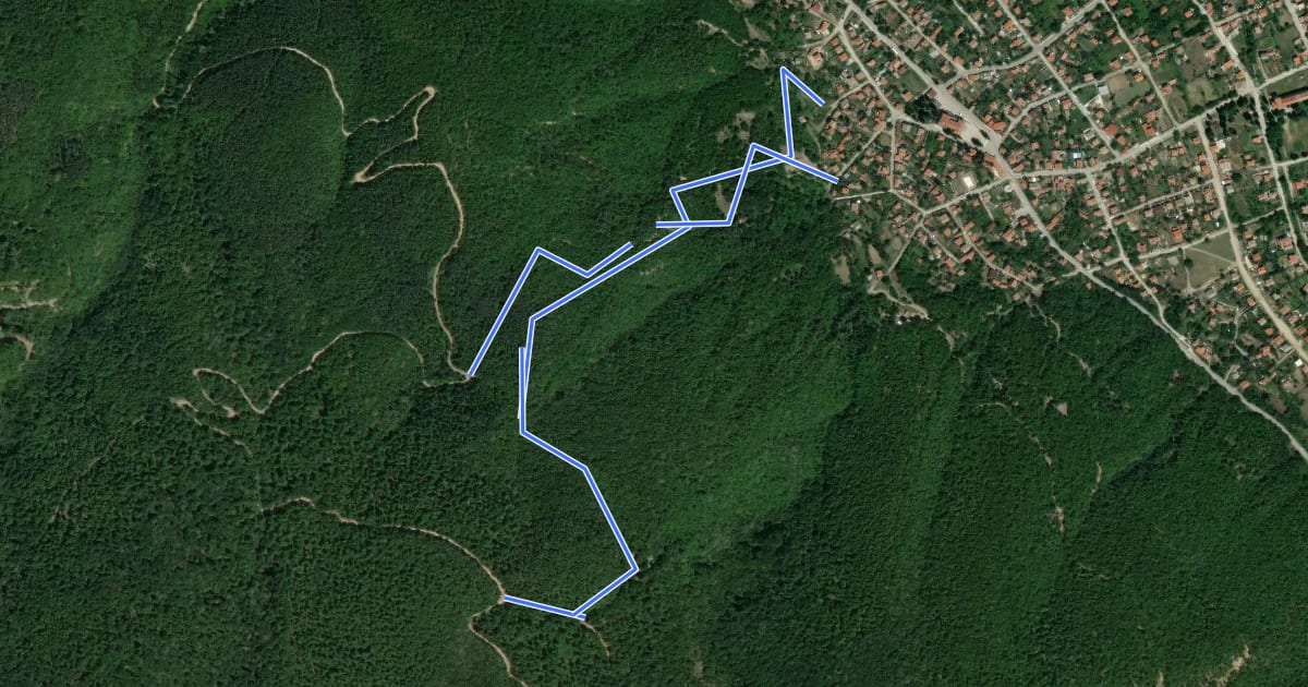 Маршрут Sveti Georgi - Varavara MTB downhill на спутниковом снимке