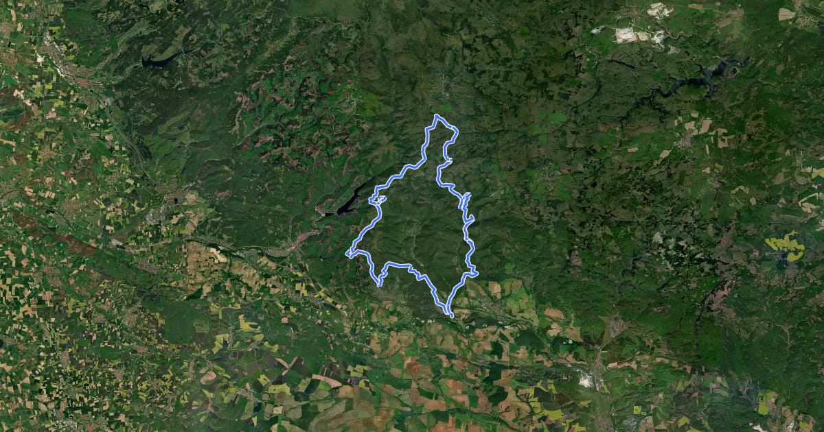Маршрут SW2 (Ravensberger Höhenrausch) на спутниковом снимке