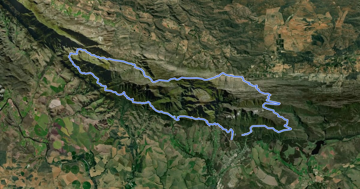 Маршрут Swellendam Hiking Trail (6 days - includes Nooitgedacht Hut) на спутниковом снимке