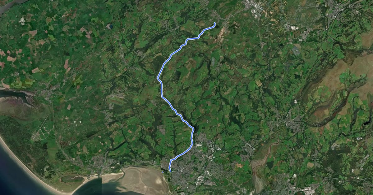 Маршрут Swiss Valley Trail на спутниковом снимке