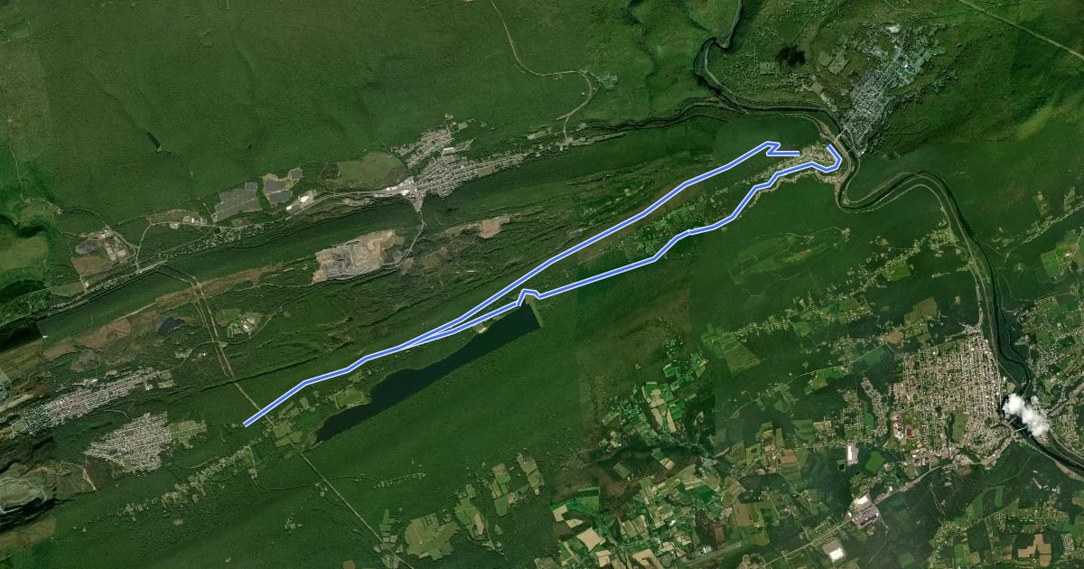 Маршрут Switchback Trail на спутниковом снимке