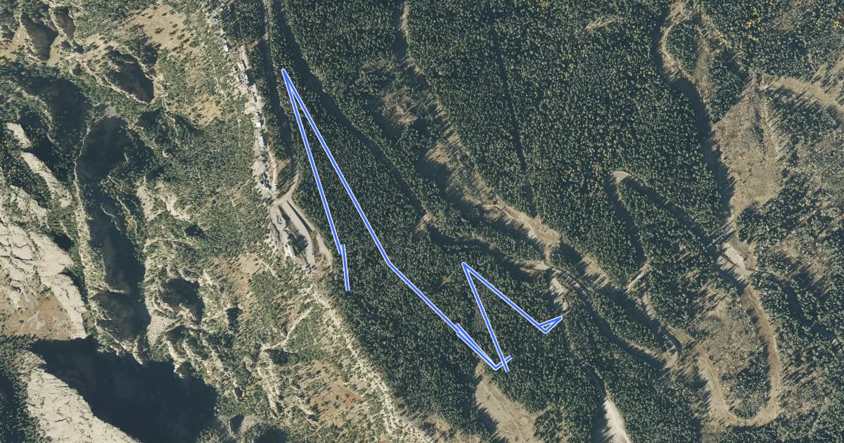 Маршрут Switchback Trail на спутниковом снимке