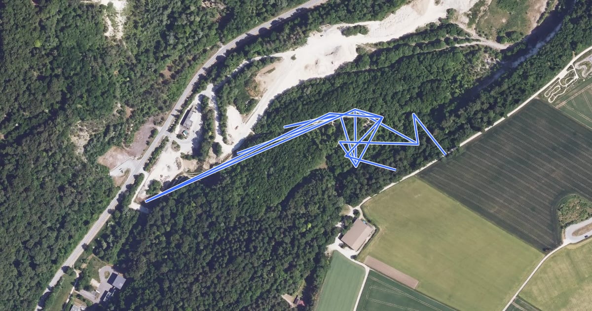 Маршрут SWU-Trail Blaustein на спутниковом снимке