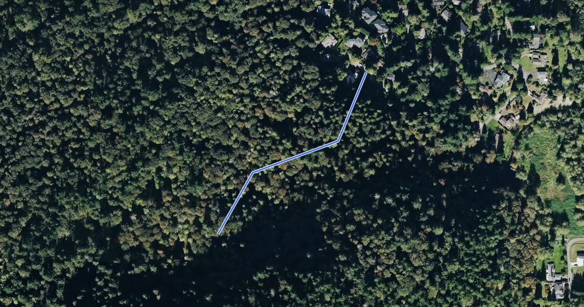 Маршрут Sycamore Access Trail на спутниковом снимке