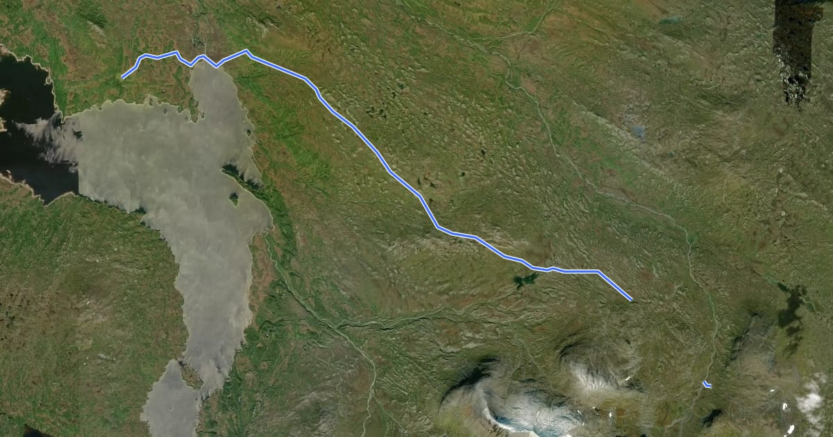 Маршрут SYL6 на спутниковом снимке