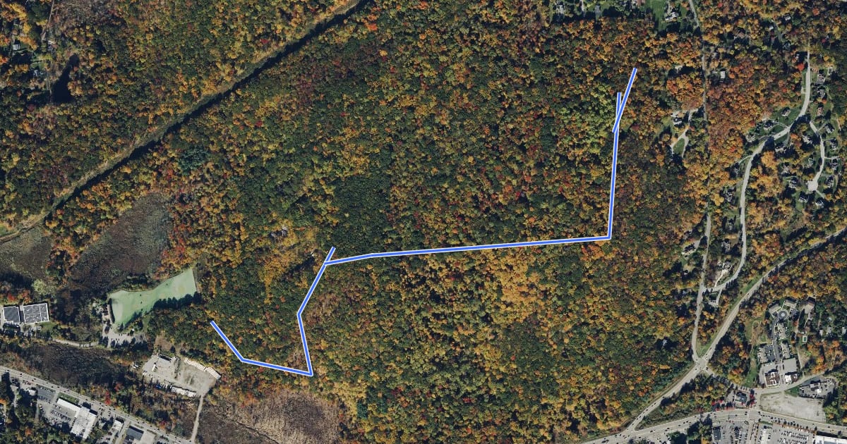 Маршрут Sylvan Glen Trail на спутниковом снимке