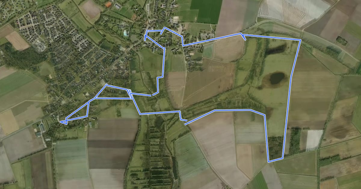 Маршрут Symfonie van kleur- Van Gogh wandelroutes на спутниковом снимке