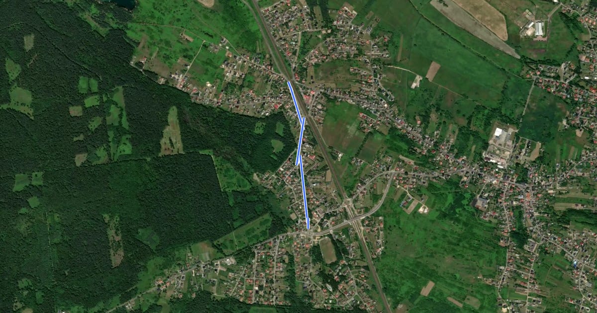 Маршрут Szlak Ciężkowianka - Bobrowa Górka на спутниковом снимке
