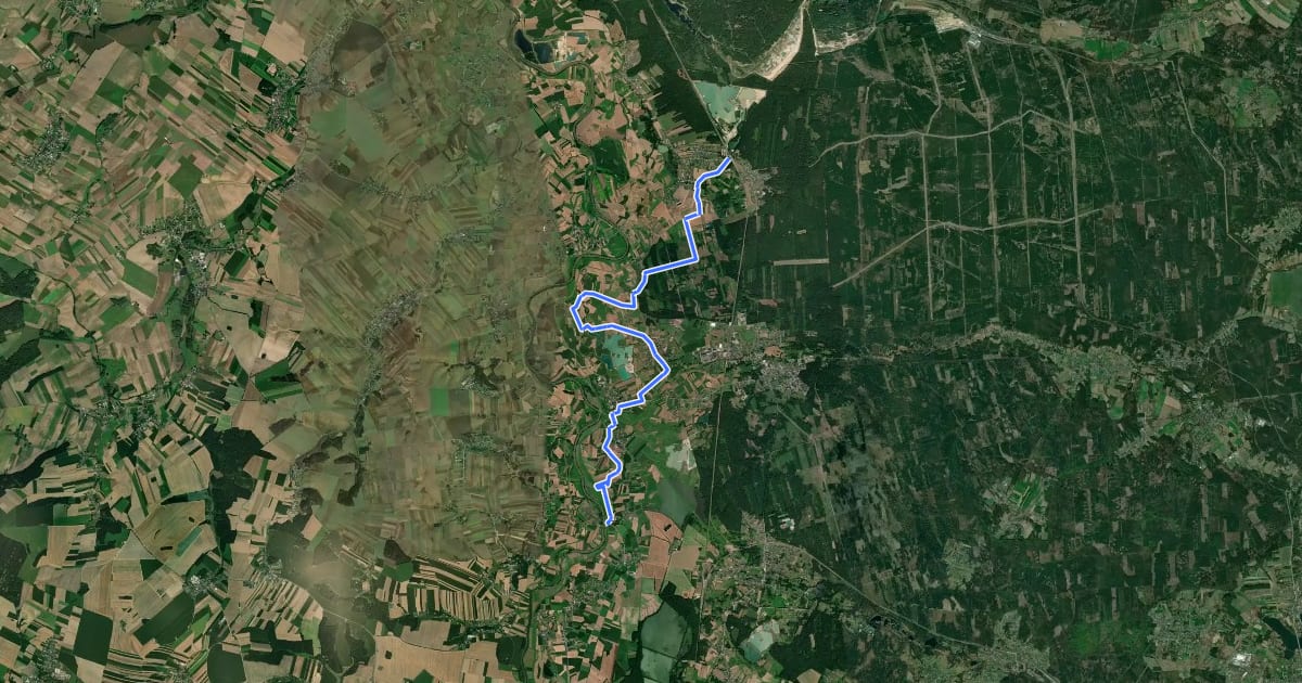 Маршрут Szlak Cystersów на спутниковом снимке