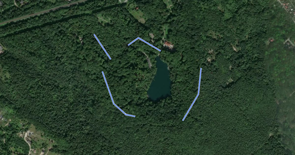 Маршрут Szlak Familijny przez Park Leśny Zdroje на спутниковом снимке