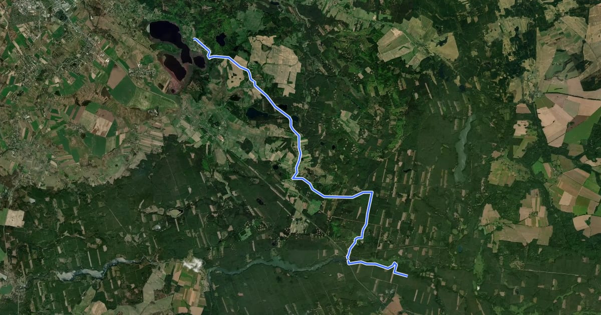 Маршрут Szlak Gotów (zielony) на спутниковом снимке