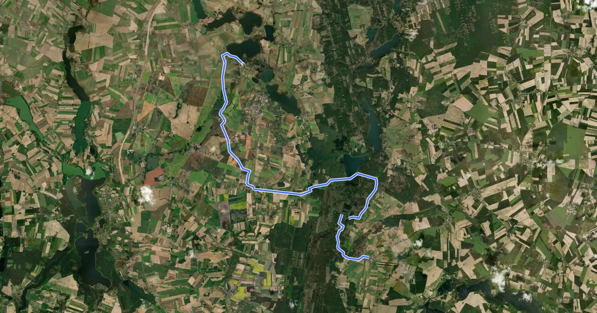 Маршрут Szlak im. Leszka Białego на спутниковом снимке