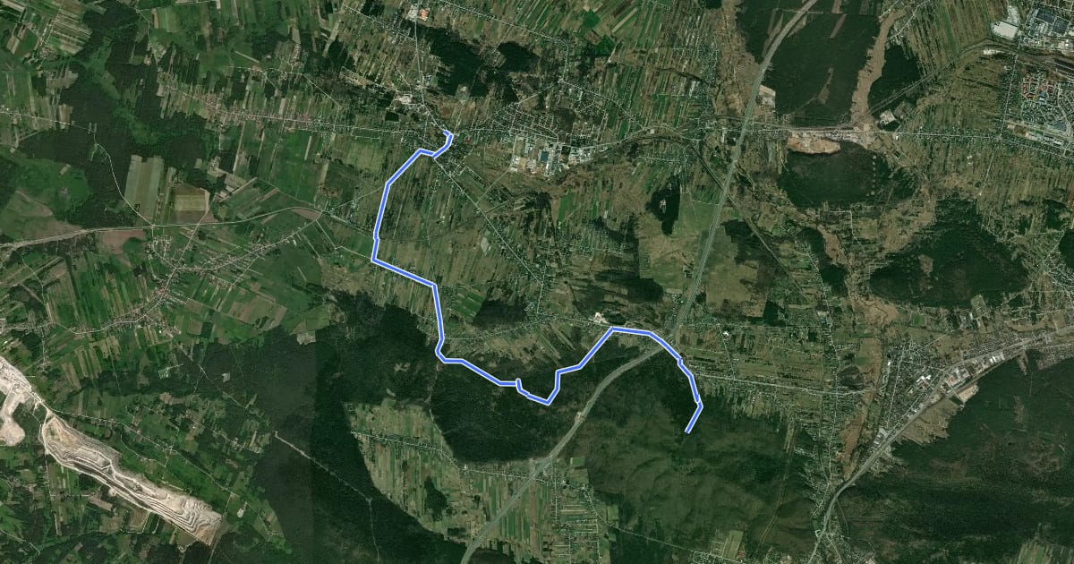 Маршрут Szlak im. Tomasza Wągrowskiego на спутниковом снимке