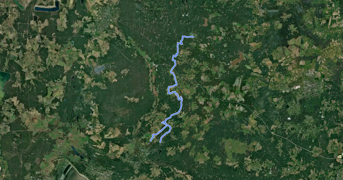 Маршрут Szlak konny Gręzawa - Łęknica на спутниковом снимке