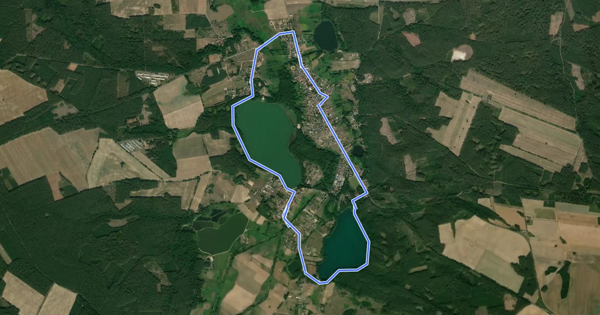 Маршрут Szlak Nenufarów на спутниковом снимке