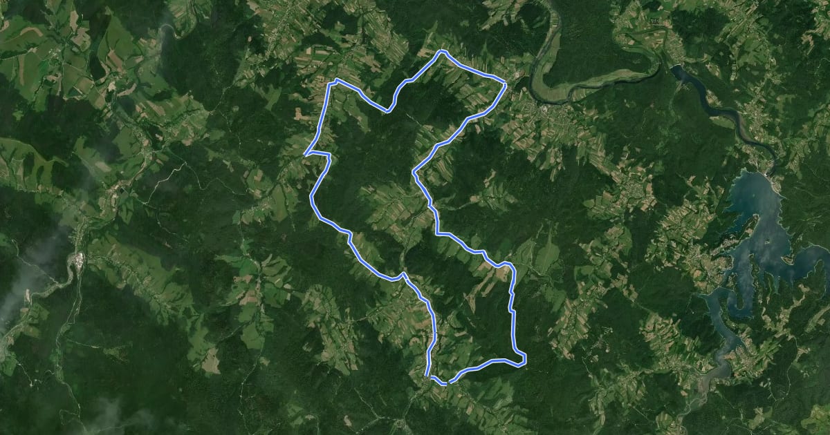 Маршрут Szlak nr5 Czerwony на спутниковом снимке