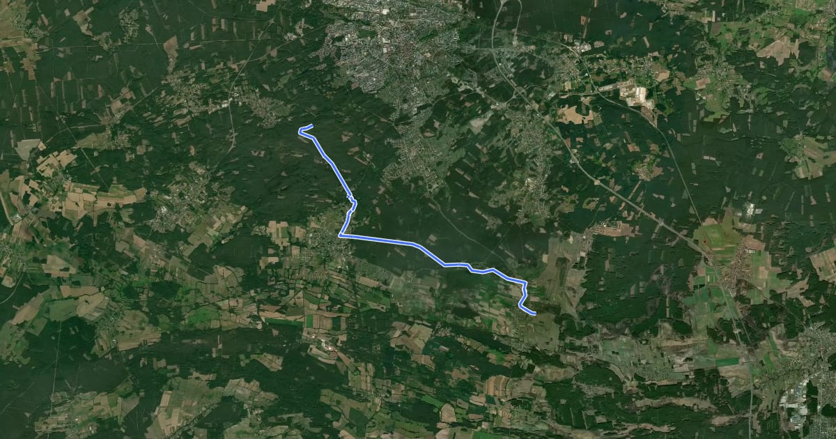 Маршрут Szlak okrężny на спутниковом снимке