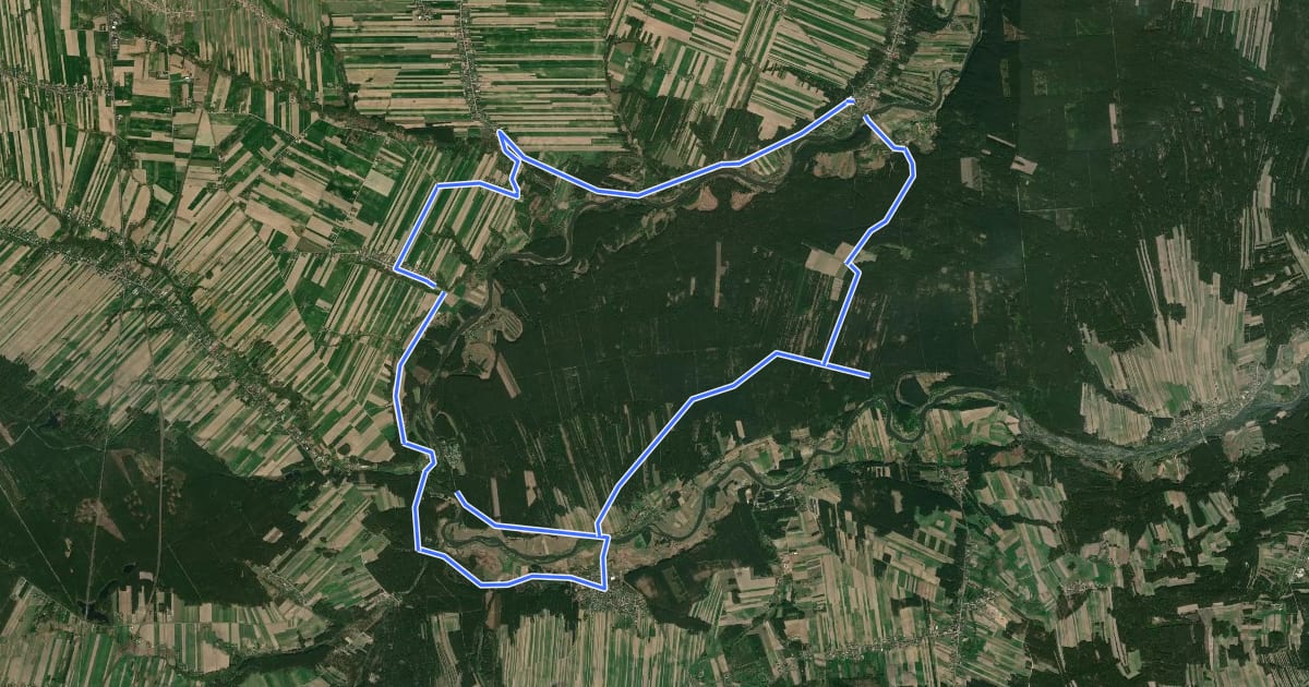 Маршрут Szlak Rowerowy EWI-6 на спутниковом снимке
