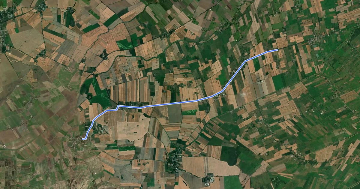 Маршрут Szlak Rowerowy Mennonitów (Markusy - Żuławka Sztumska) на спутниковом снимке
