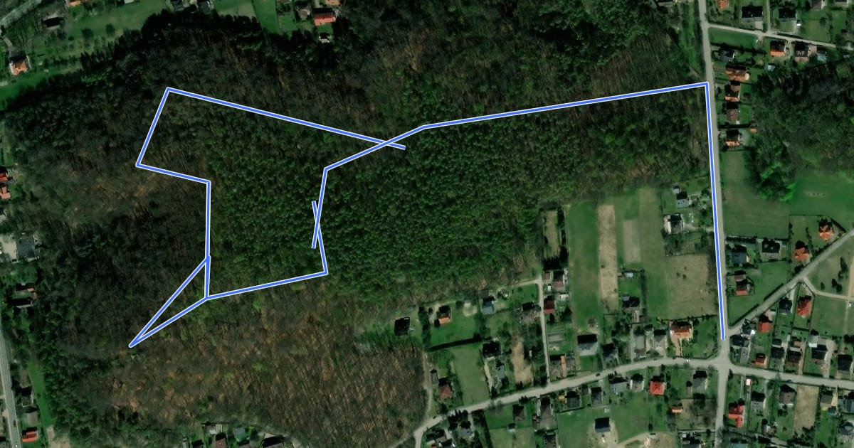 Маршрут Szlak spacerowy Krzeszowice, ul. Kasztanowa - Buczyna на спутниковом снимке