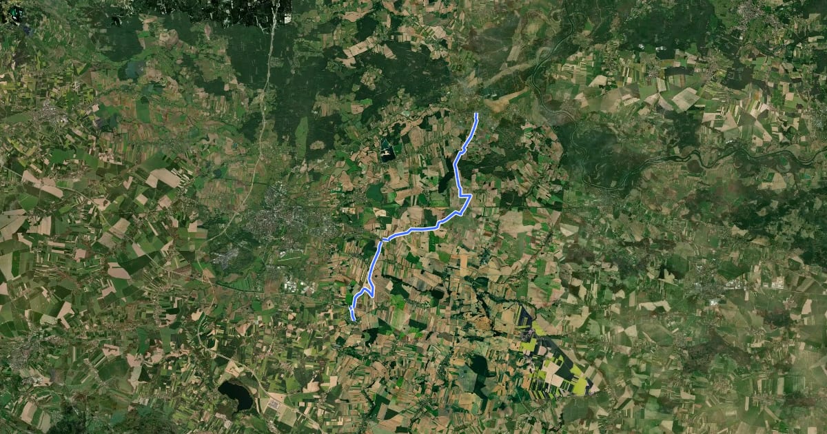 Маршрут Szlak Tatarów на спутниковом снимке