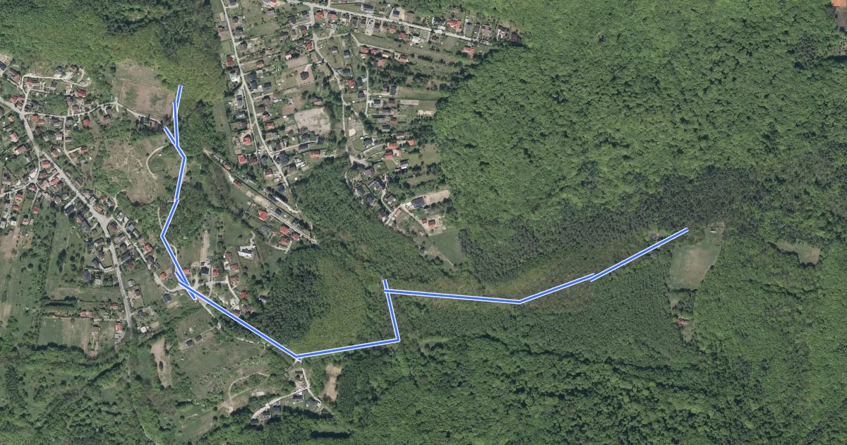 Маршрут Szlaki Lasów Miejskich Krakowa - Uroczysko Tyniec (dojście) на спутниковом снимке