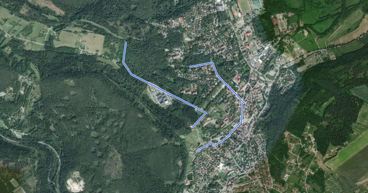 Маршрут Szlakiem Niedźwiadka на спутниковом снимке
