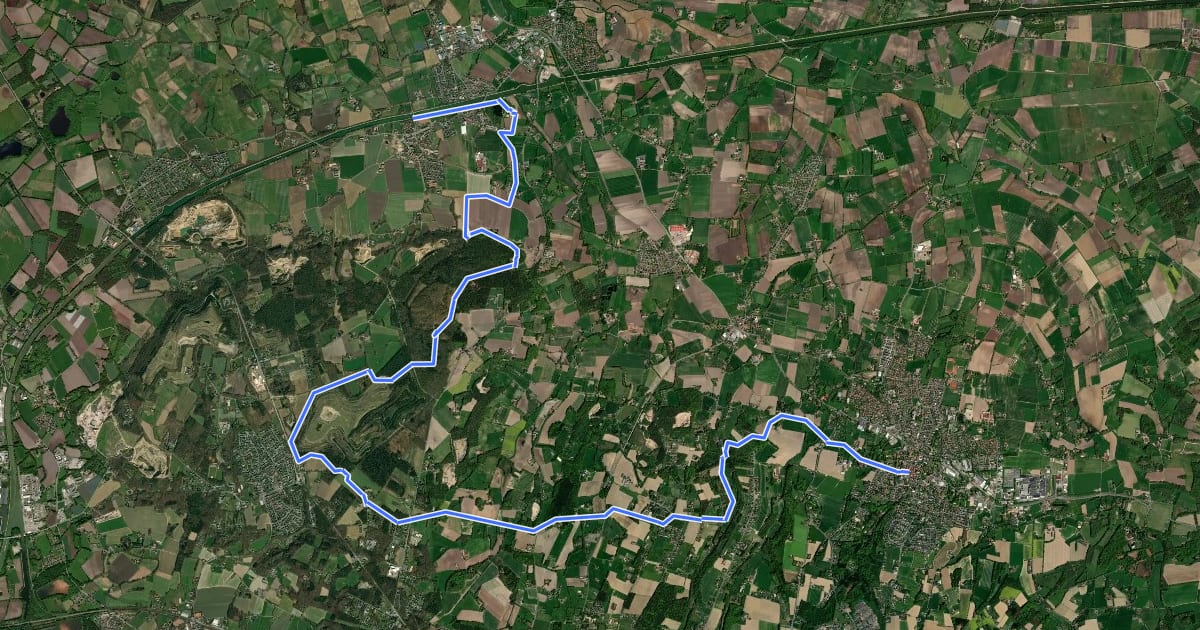 Маршрут Töddenweg Etappe 2 на спутниковом снимке