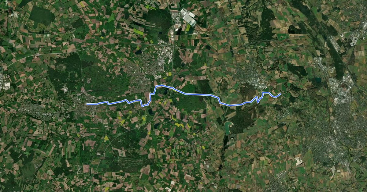 Маршрут Töddenweg Etappe 5 на спутниковом снимке