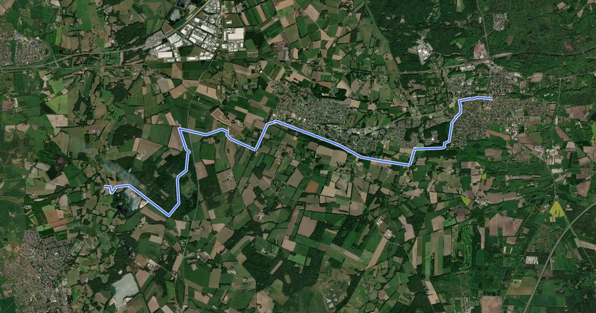 Маршрут Töddenweg Etappe 6 на спутниковом снимке