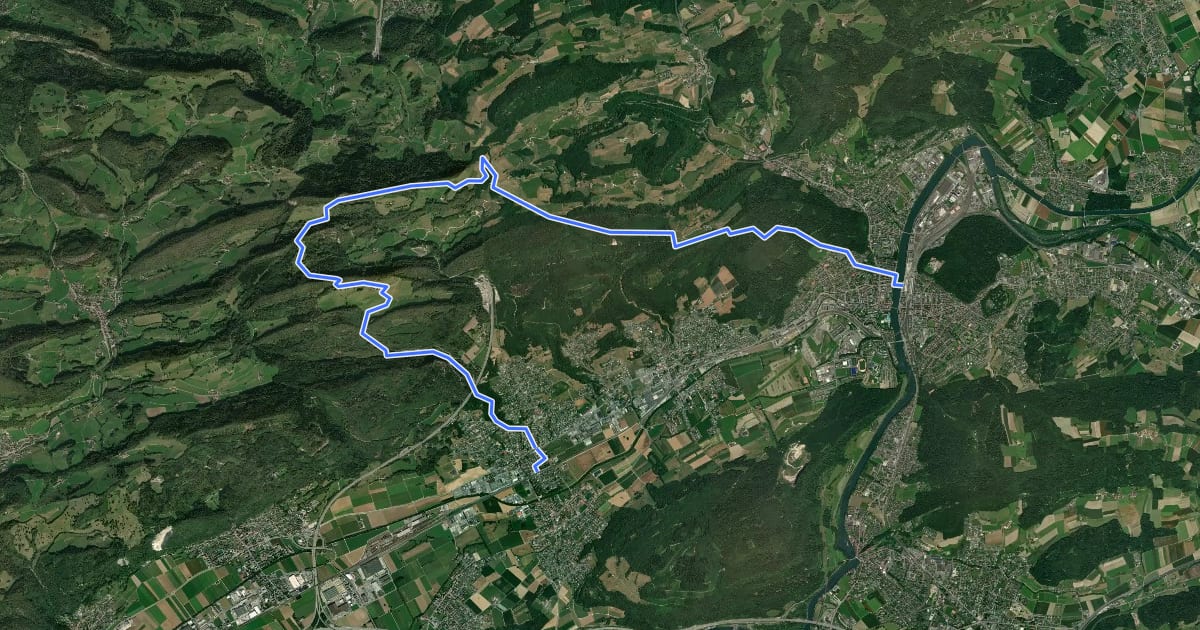 Маршрут Tüfelschlucht-Belchen-Weg на спутниковом снимке