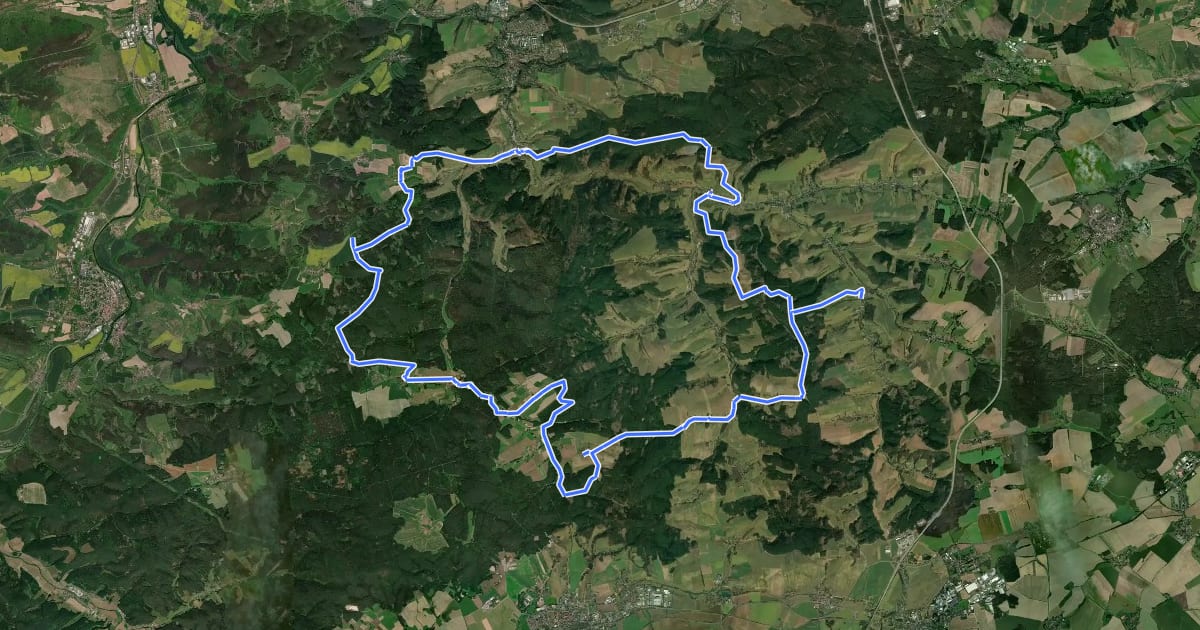 Маршрут Tälerpilgerweg на спутниковом снимке