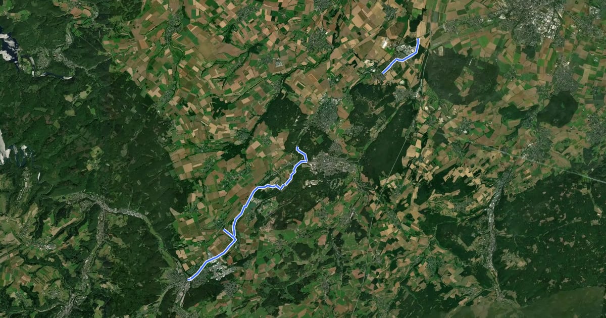 Маршрут Tälerroute Bleibach на спутниковом снимке