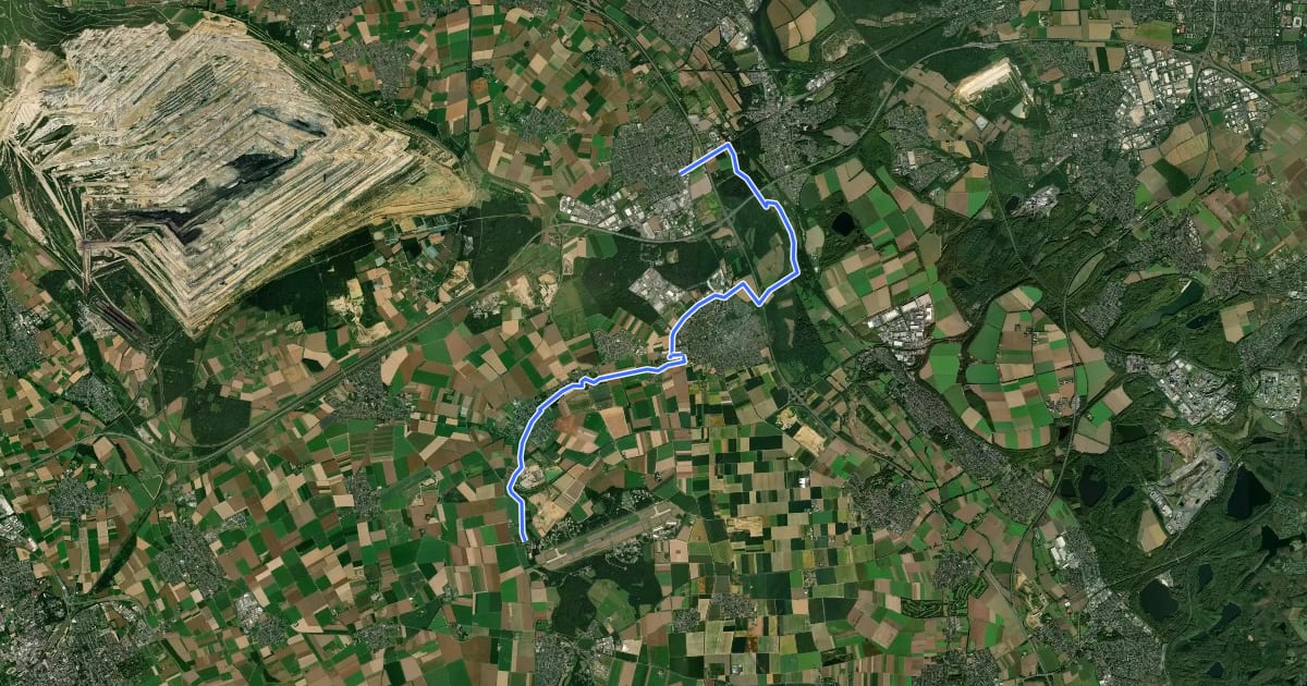 Маршрут Tälerroute Neffelbach на спутниковом снимке