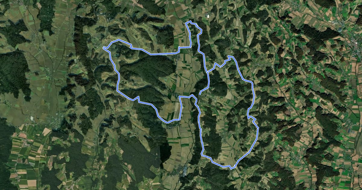 Маршрут Tälertour на спутниковом снимке