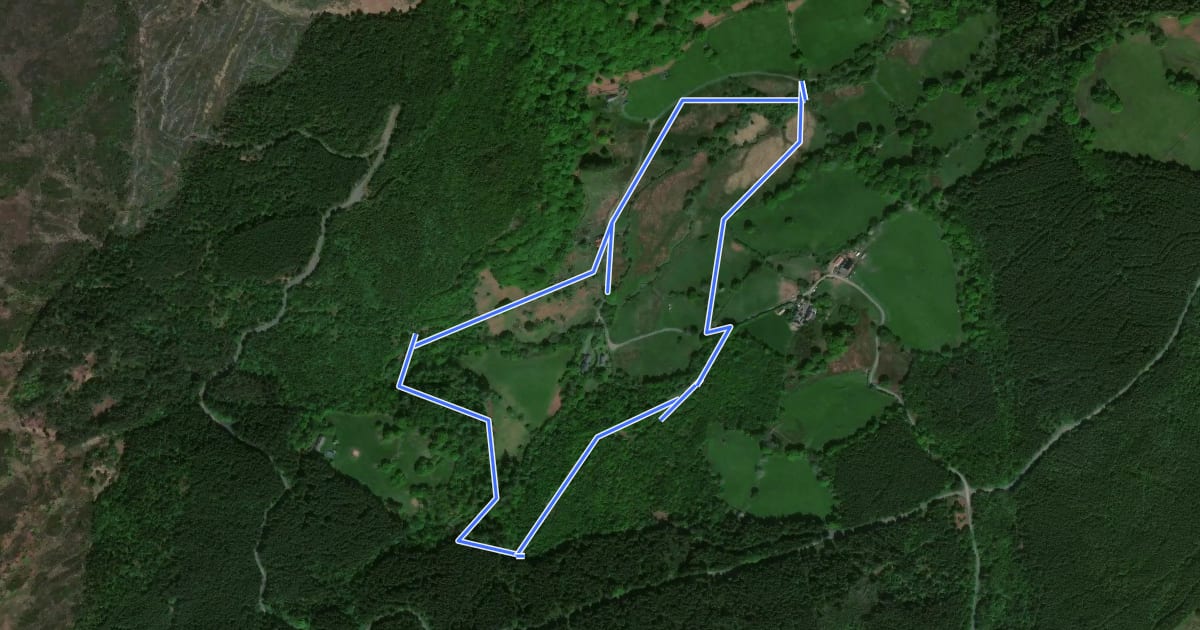 Маршрут Tŷ Mawr Wybrnant and Cwm Wybrnant walk (Extended), Ysbyty на спутниковом снимке