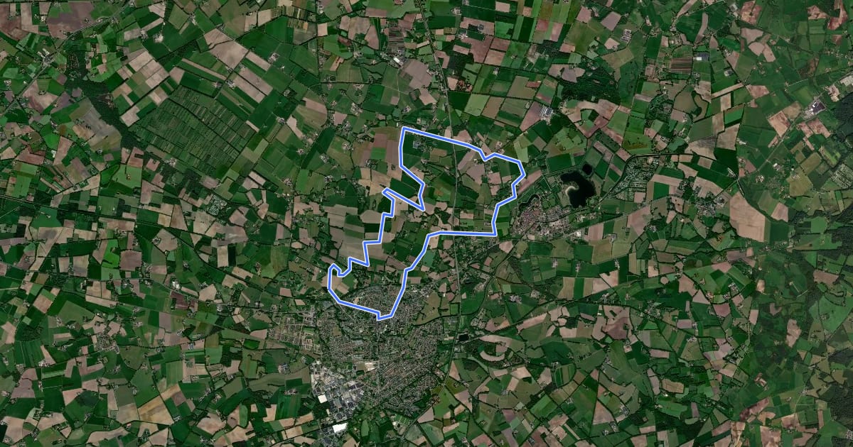 Маршрут 't Olde Baotenroute на спутниковом снимке